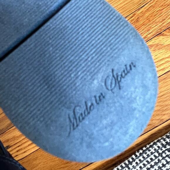 Hispanitas Anthropologie NWOB blue woven chunky wedge slip on sandal - Picture 7 of 9